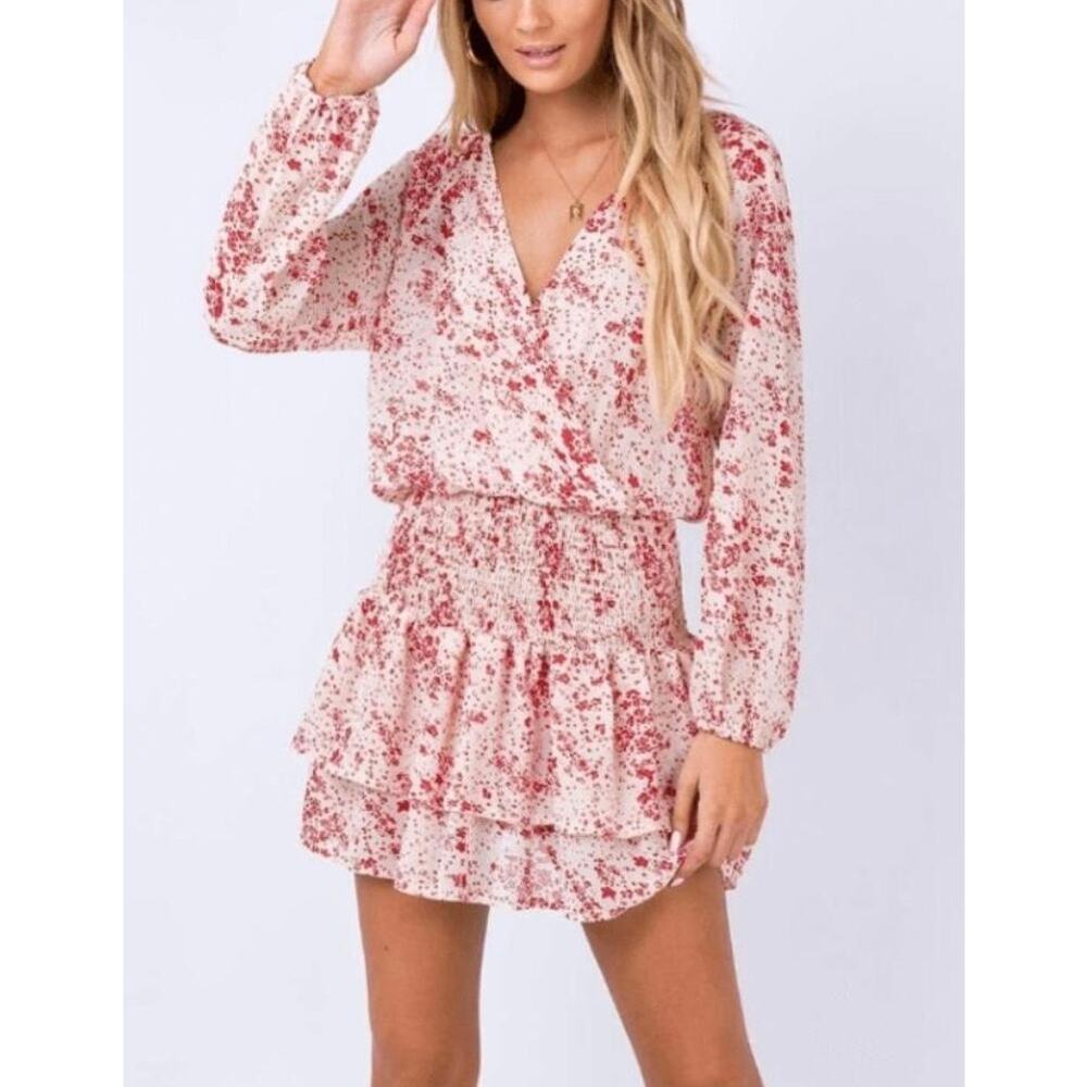 Princess Polly Altona Pink Red Floral Mini Dress 4